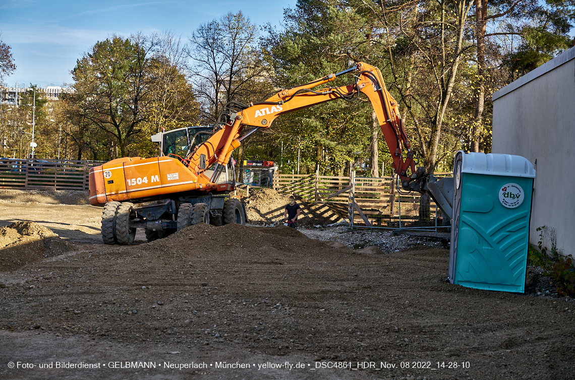 08.11.2022 - Baustelle an der Quiddestraße Haus für Kinder in Neuperlach